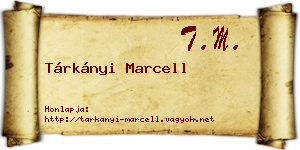 Tárkányi Marcell névjegykártya