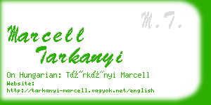 marcell tarkanyi business card